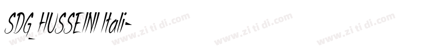 SDG_HUSSEINI Itali字体转换